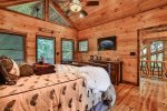 Master bedroom with private deck